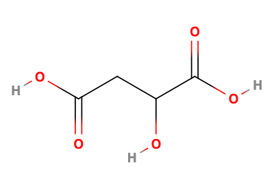 Structural formula of Malic